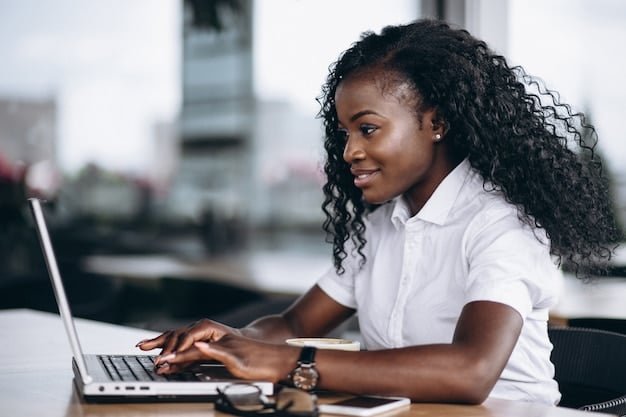 Focused Professional Working on Laptop